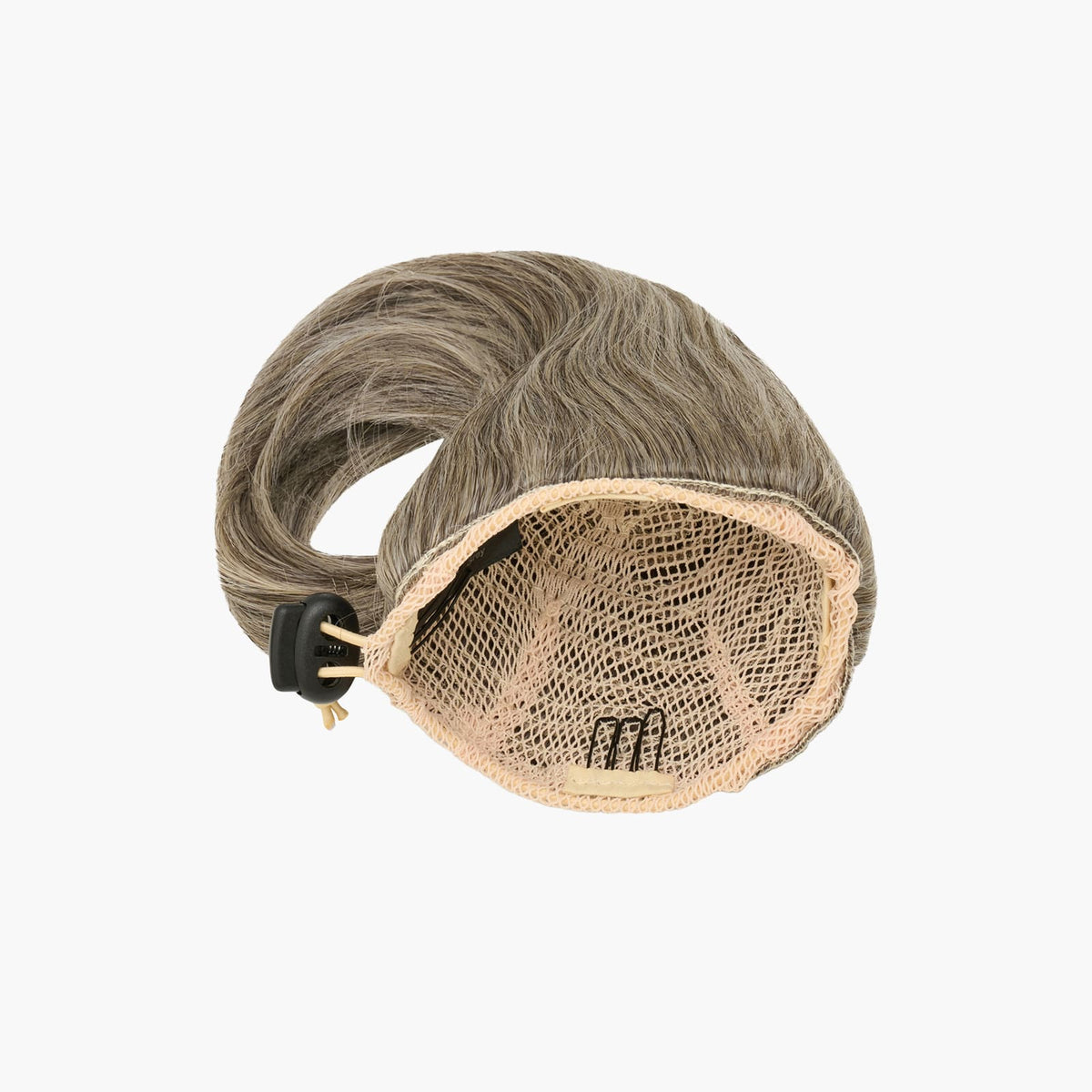 Dark Grey Stranded Clip-in Mum Bun