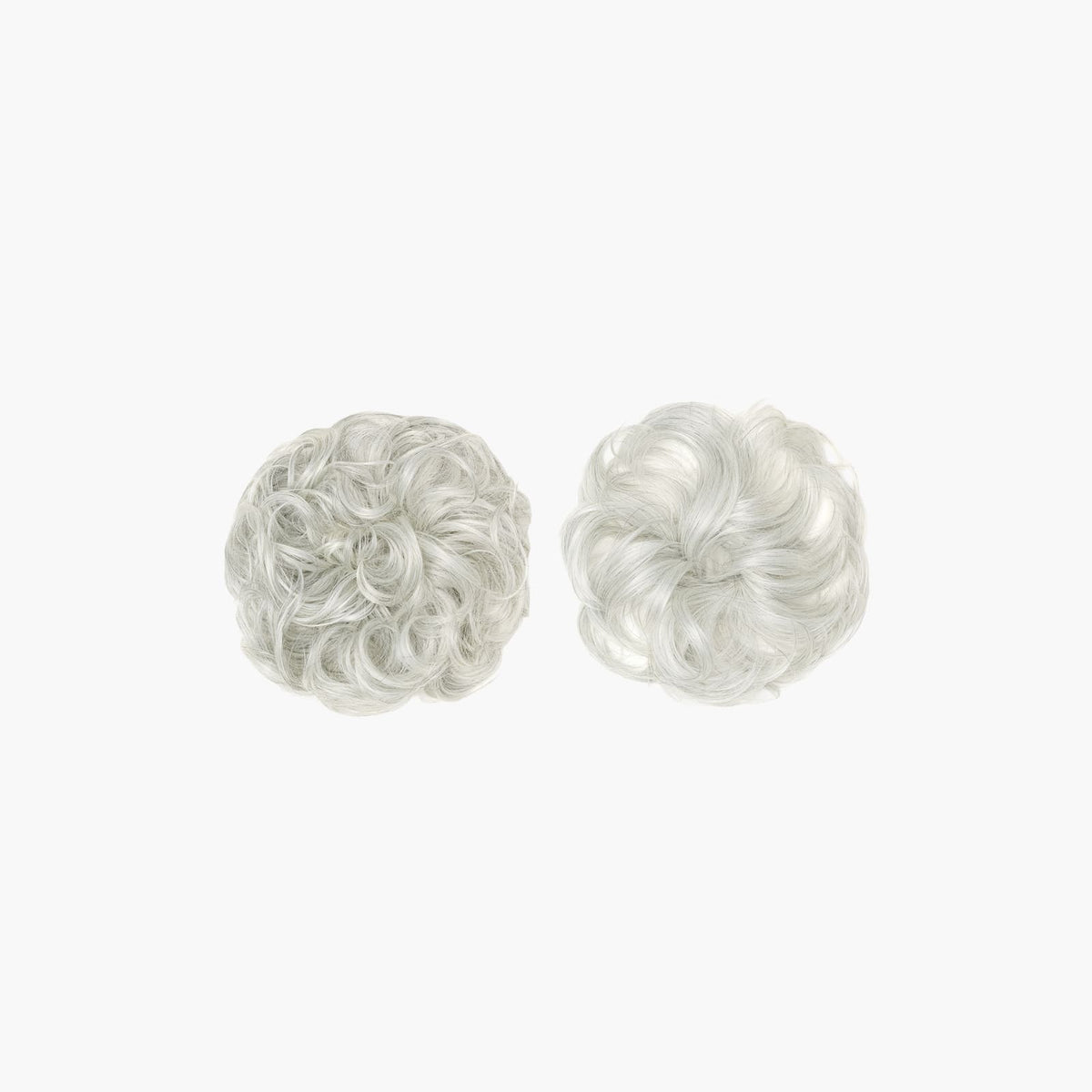 Stranded Bun Duo - Curly & Flicky Styles in Natural Grey (#51)