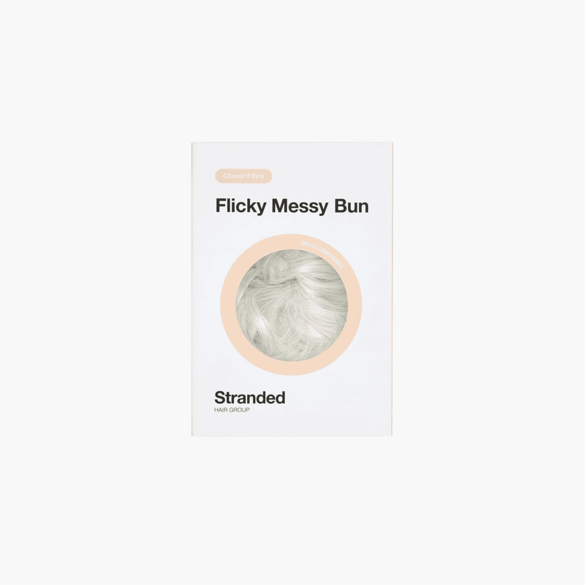 Natural Grey Stranded Flicky Messy Scrunchie Bun