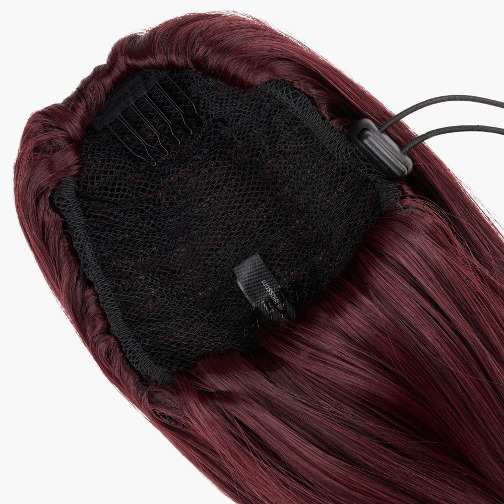 Plum Blossom shade – Stranded Medium Wand Wave Clip-in Ponytail