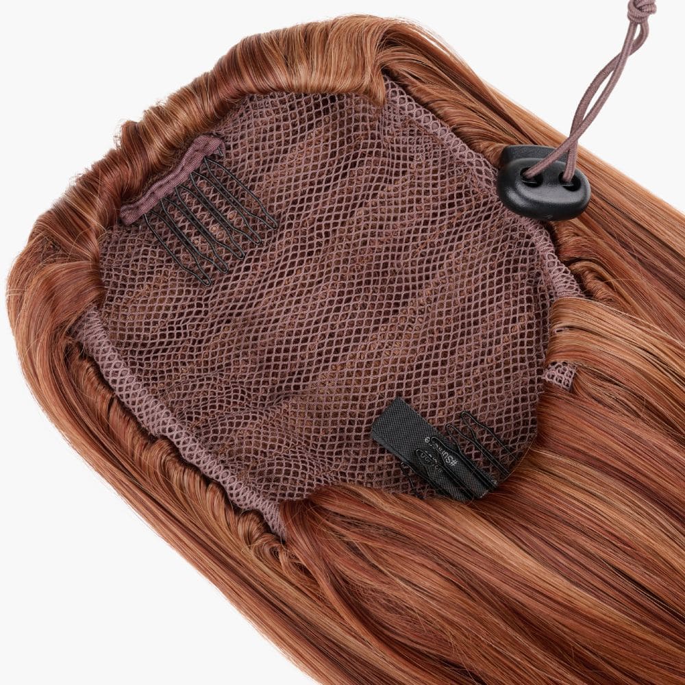 Sunrose shade – Stranded Medium Wand Wave Clip-in Ponytail