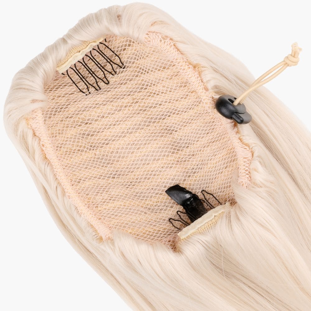 White Lily shade – Stranded Long Straight Clip-in Ponytail