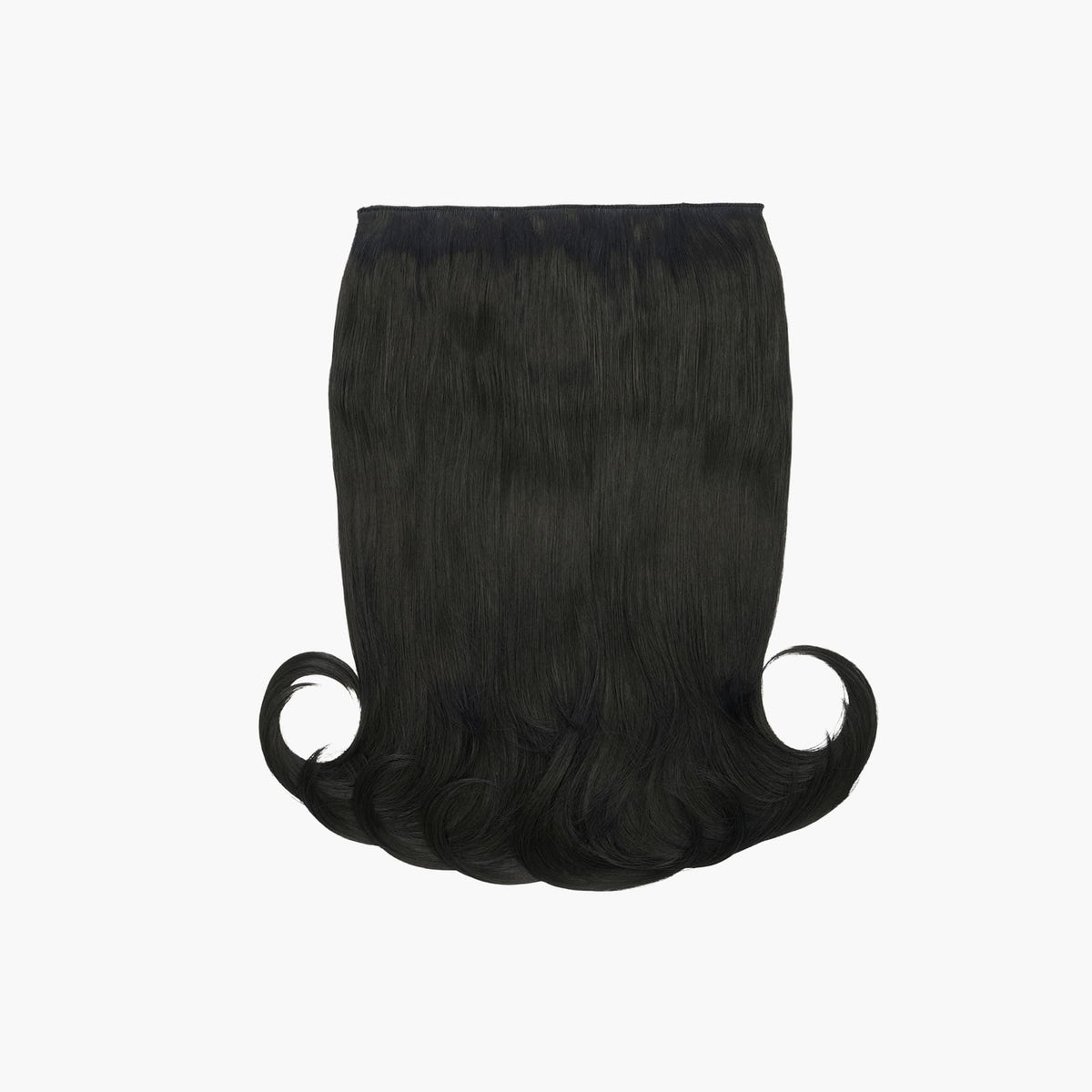 Stranded 16" One Piece Flicky Clip-in Hair Extension in Black Magic (#1)