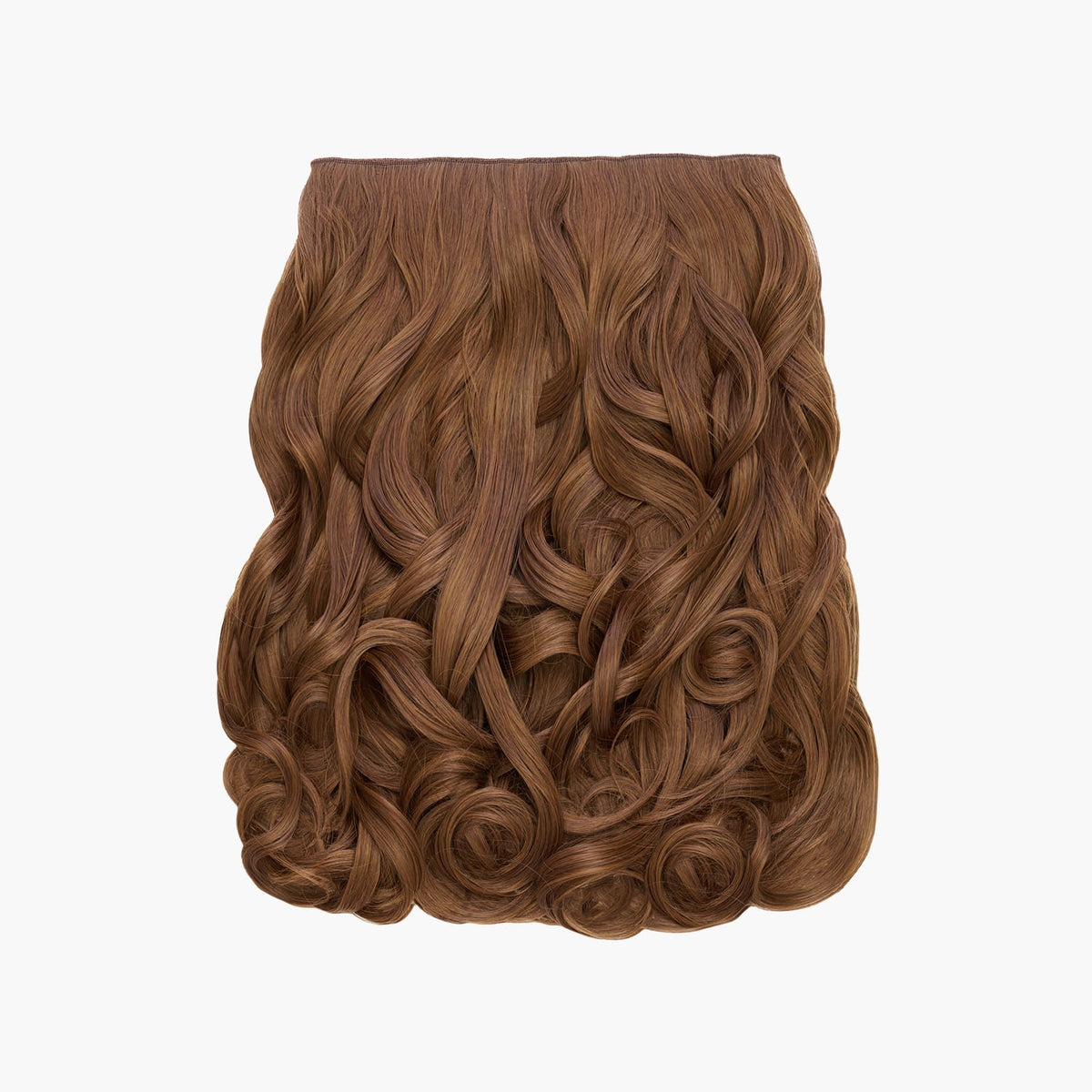 Stranded 16" One Piece Curly Clip-in Hair Extension in Caramel Cosmos (#5)
