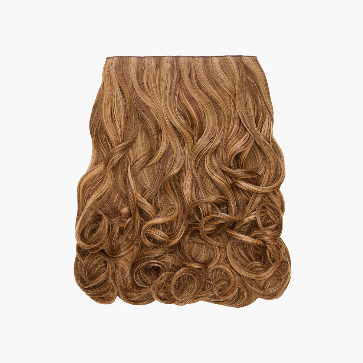 Stranded 16" One Piece Curly Clip-in Hair Extension in Honey Blush (#6/27)