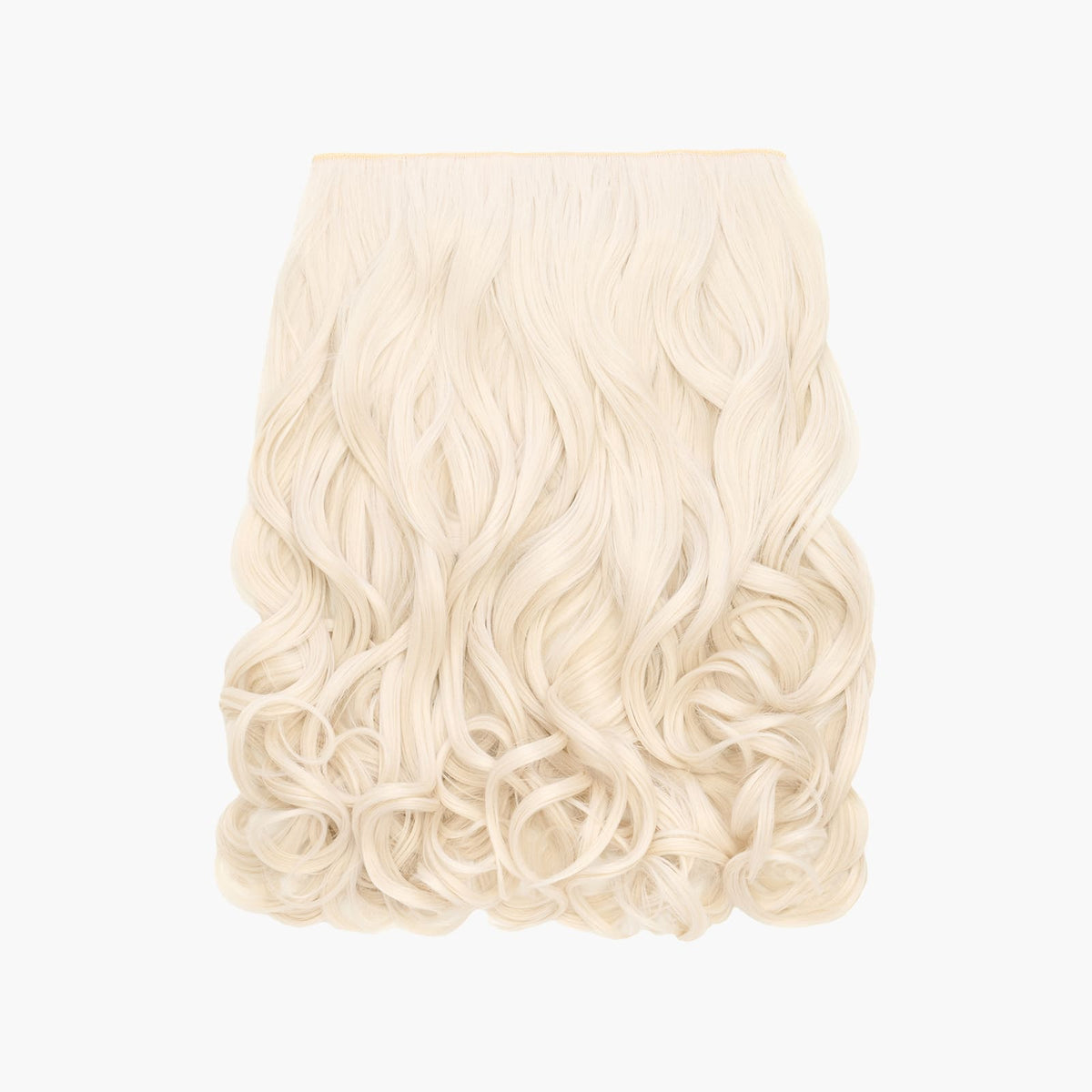 Stranded 16" One Piece Curly Clip-in Hair Extension in White Lily (#600)