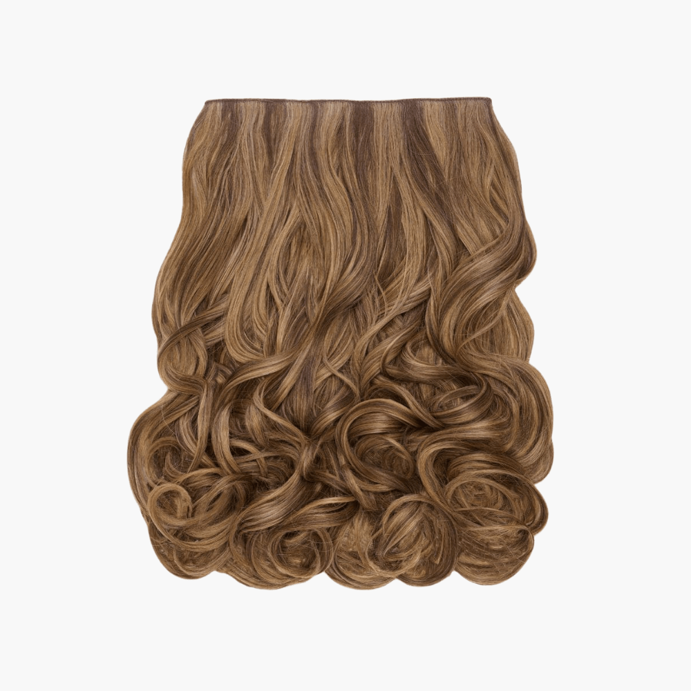 Stranded 20" One Piece Curly Clip-in Hair Extension in Baby Bronde (#8/10)