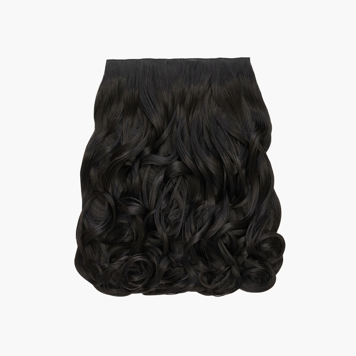 Stranded 20" One Piece Curly Clip-in Hair Extension in Queen Of The Night (#1B)