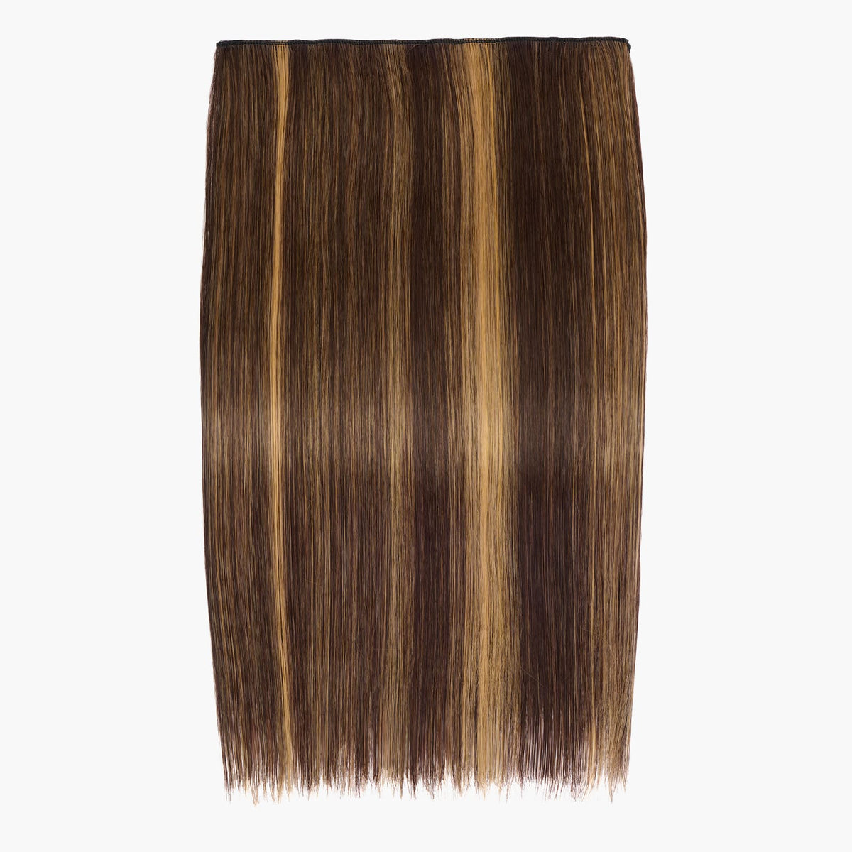 Stranded 20" One Piece Straight Clip-in Hair Extension in Coral Bells (#4/27)