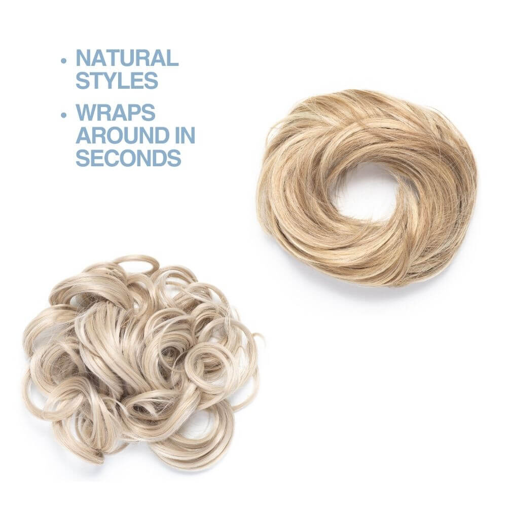 Stranded Messy Scrunchie Bun - Duo Pack - Curly & Flicky Styles #613 Daisy
