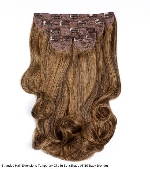 Stranded Instant Bouncy Blow Dry Clip-In Set (Shade #810 Baby Bronde (1).jpg__PID:8d51ecbf-af47-4fd8-84ee-65532d896307