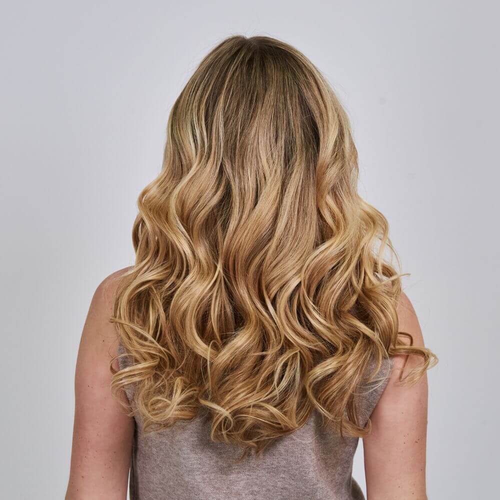 Stranded 16" One Piece Curly Clip-in Hair Extension #5 Caramel Cosmos