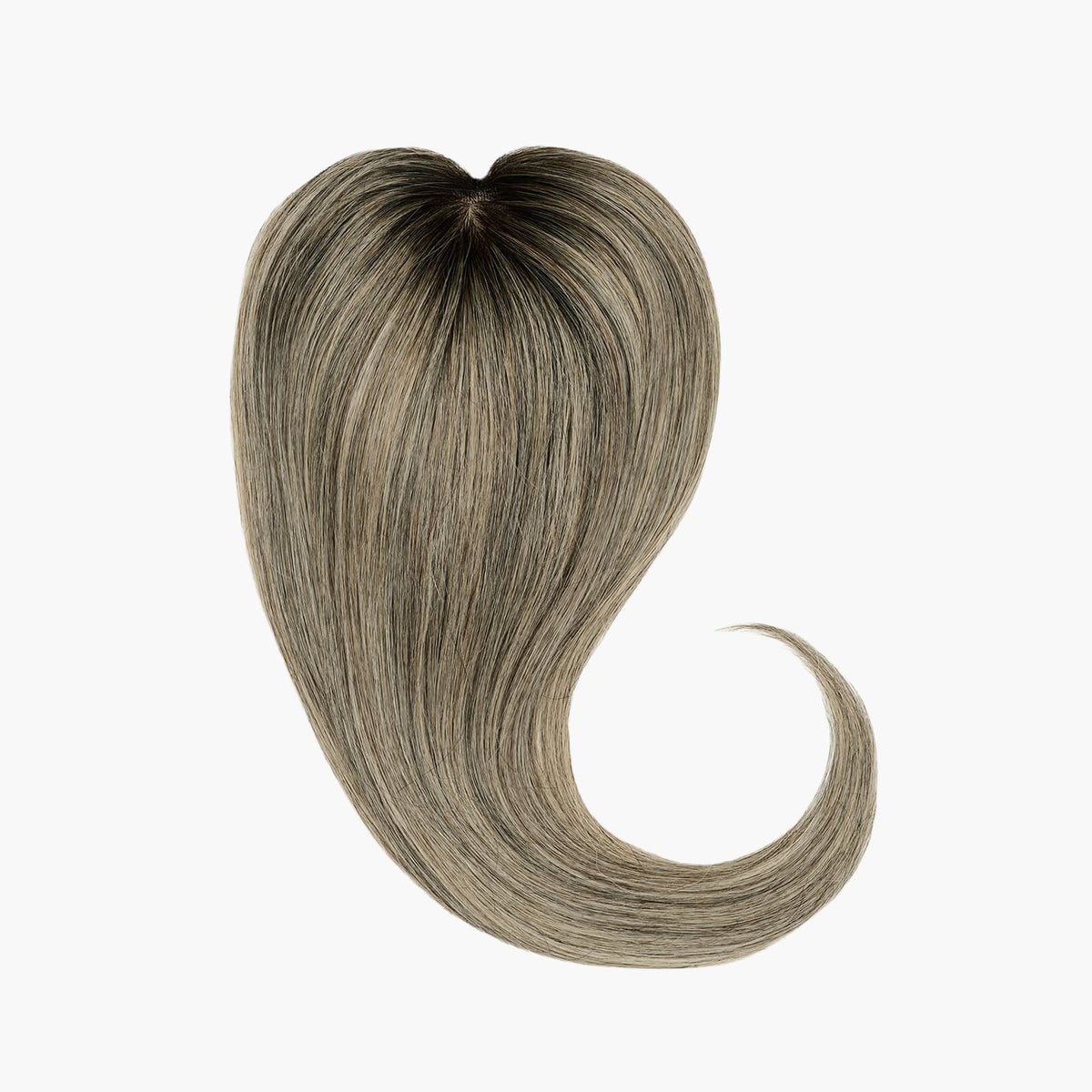 Stranded Dermablend Human Hair Topper in Dark Grey (#53)