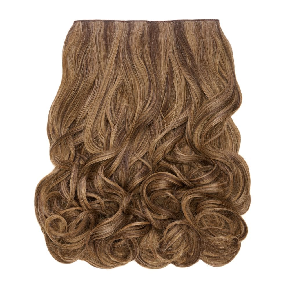 Stranded 16 Inch One Piece Curly Clip-in Hair Extension - Colour Mixed Blonde