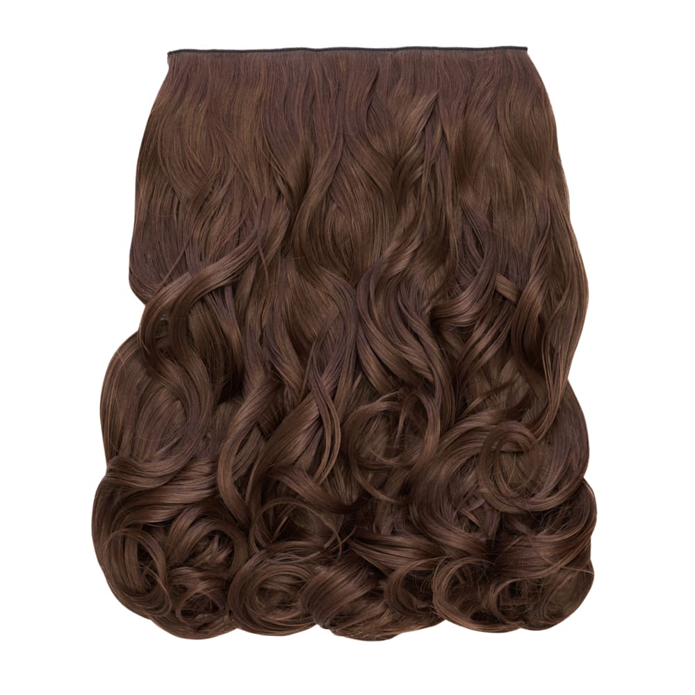 Stranded 16 Inch One Piece Curly Clip-in Hair Extension - Colour Medium Brown