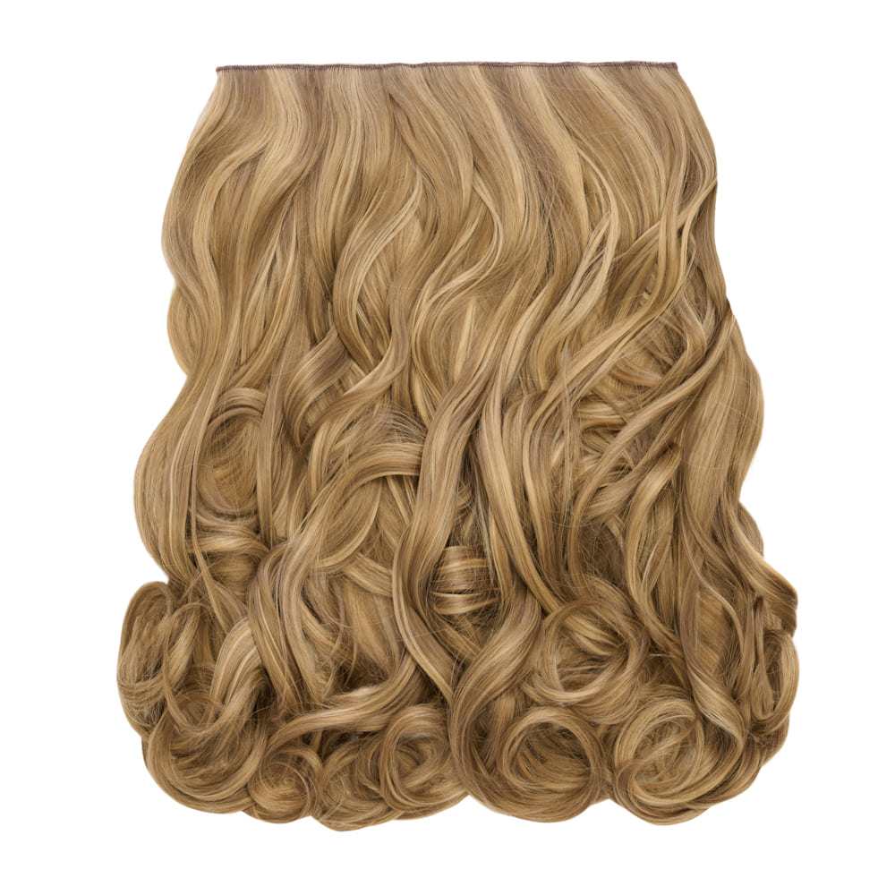 Stranded 16 Inch One Piece Curly Clip-in Hair Extension - Colour Mousy Brown