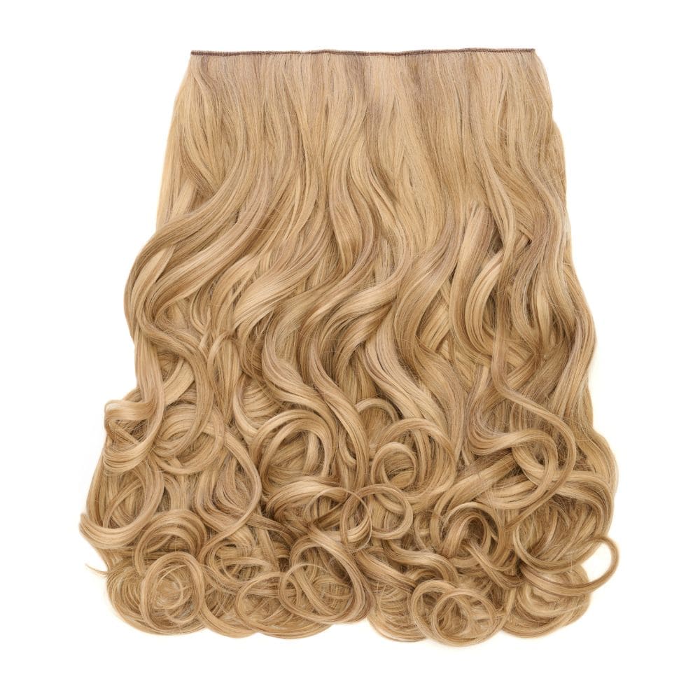 Stranded 16 Inch One Piece Curly Clip-in Hair Extension - Colour Vanilla Blonde