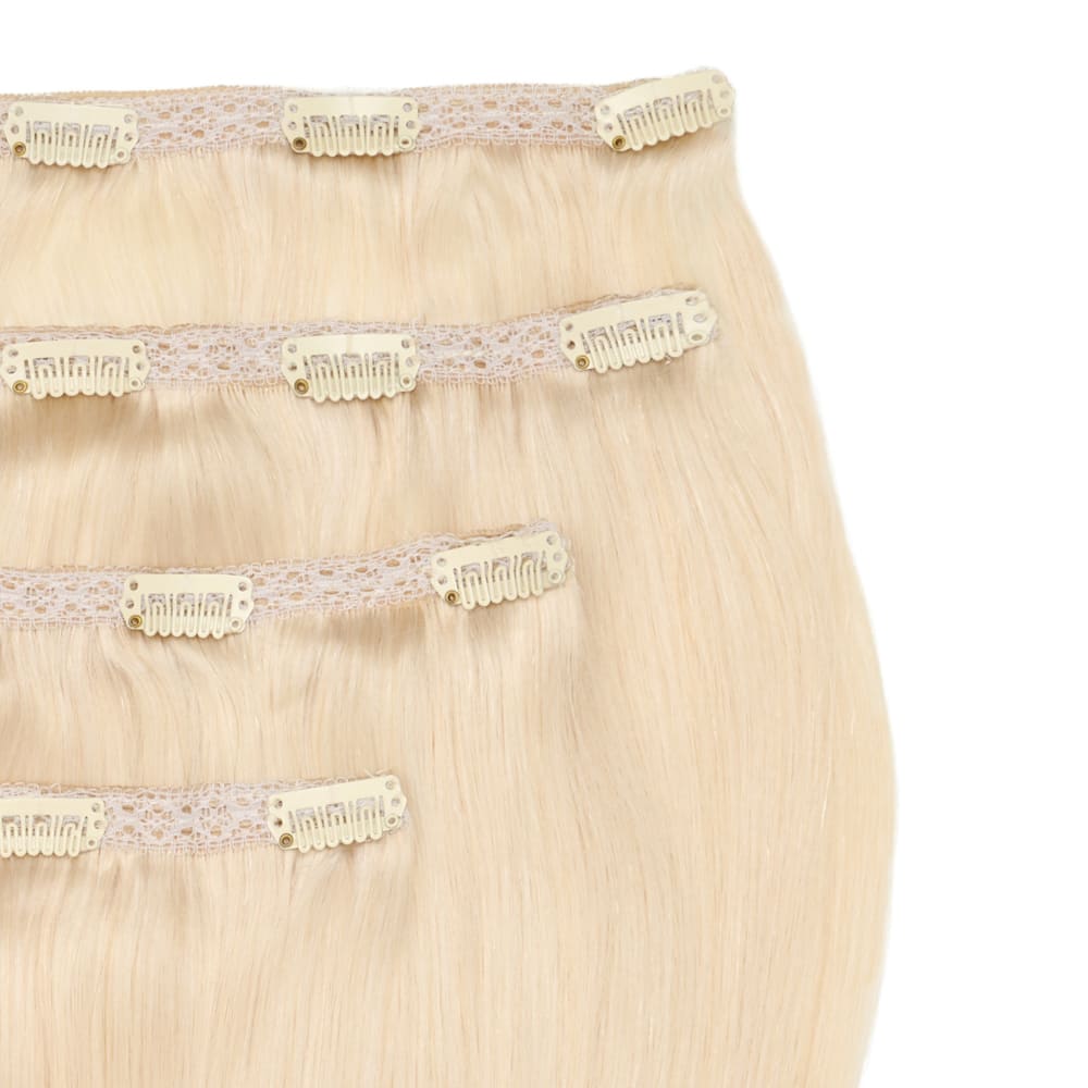 Stranded 16 Inch Lace Track 100% Human Hair Clip-in Extensions - Colour Swedish Blonde