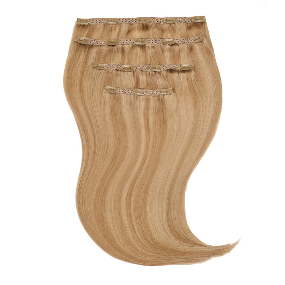 Stranded 16 Inch Four Piece 100% Human Hair Clip-in Extensions - Colour Vanilla Blonde