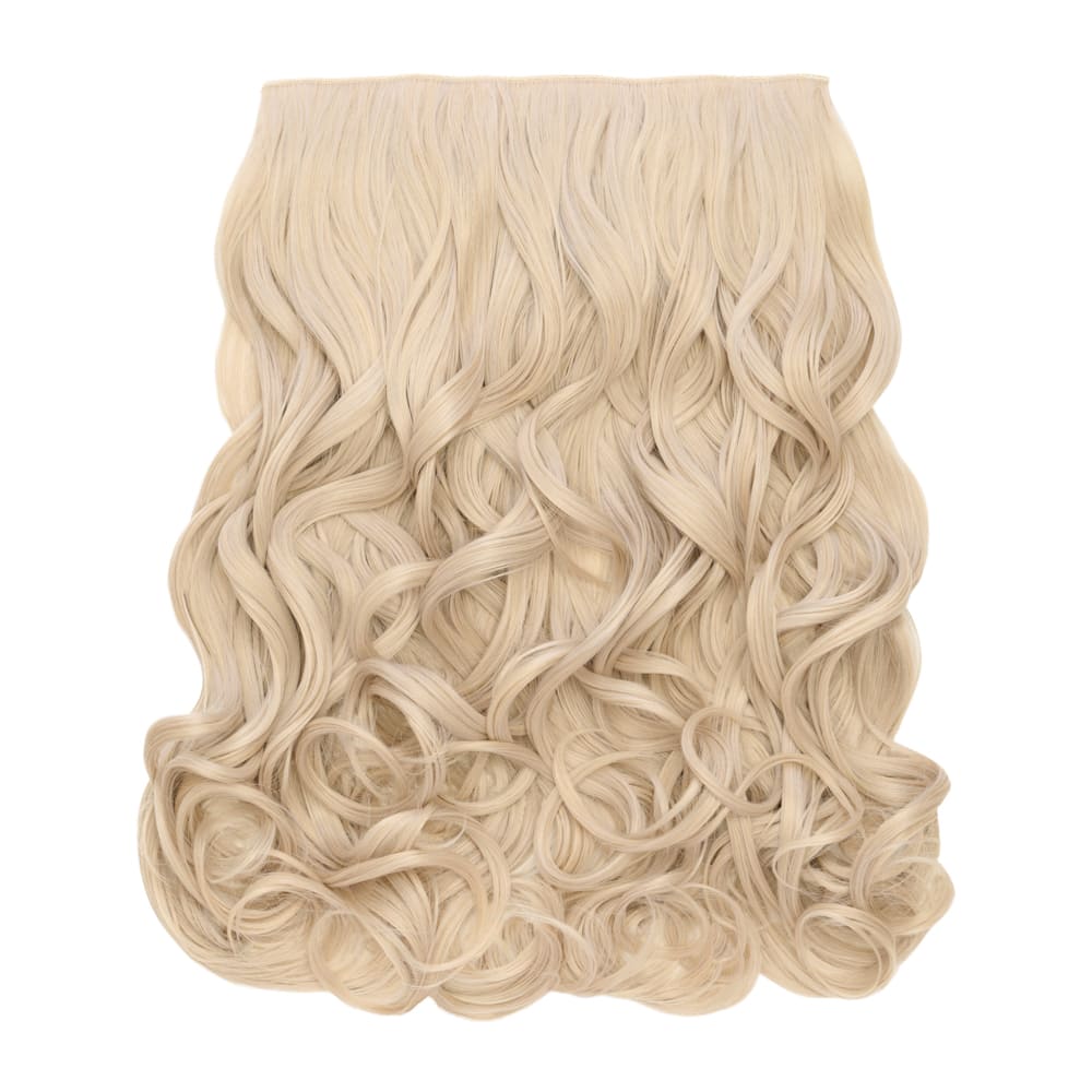 Stranded 20 Inch One Piece Curly Clip-in Hair Extension - Colour Light Ash Blonde
