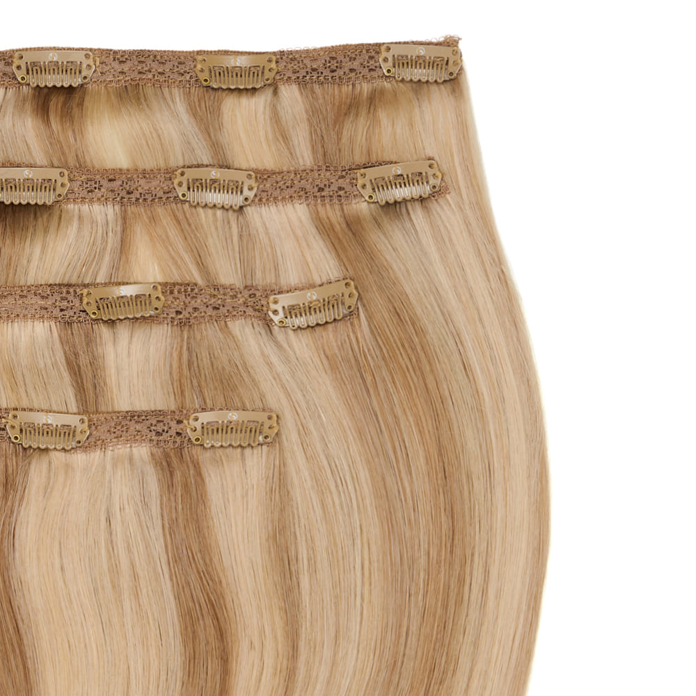 Stranded 20 Inch Lace Track 100% Human Hair Clip-in Extensions - Colour Medium Blonde