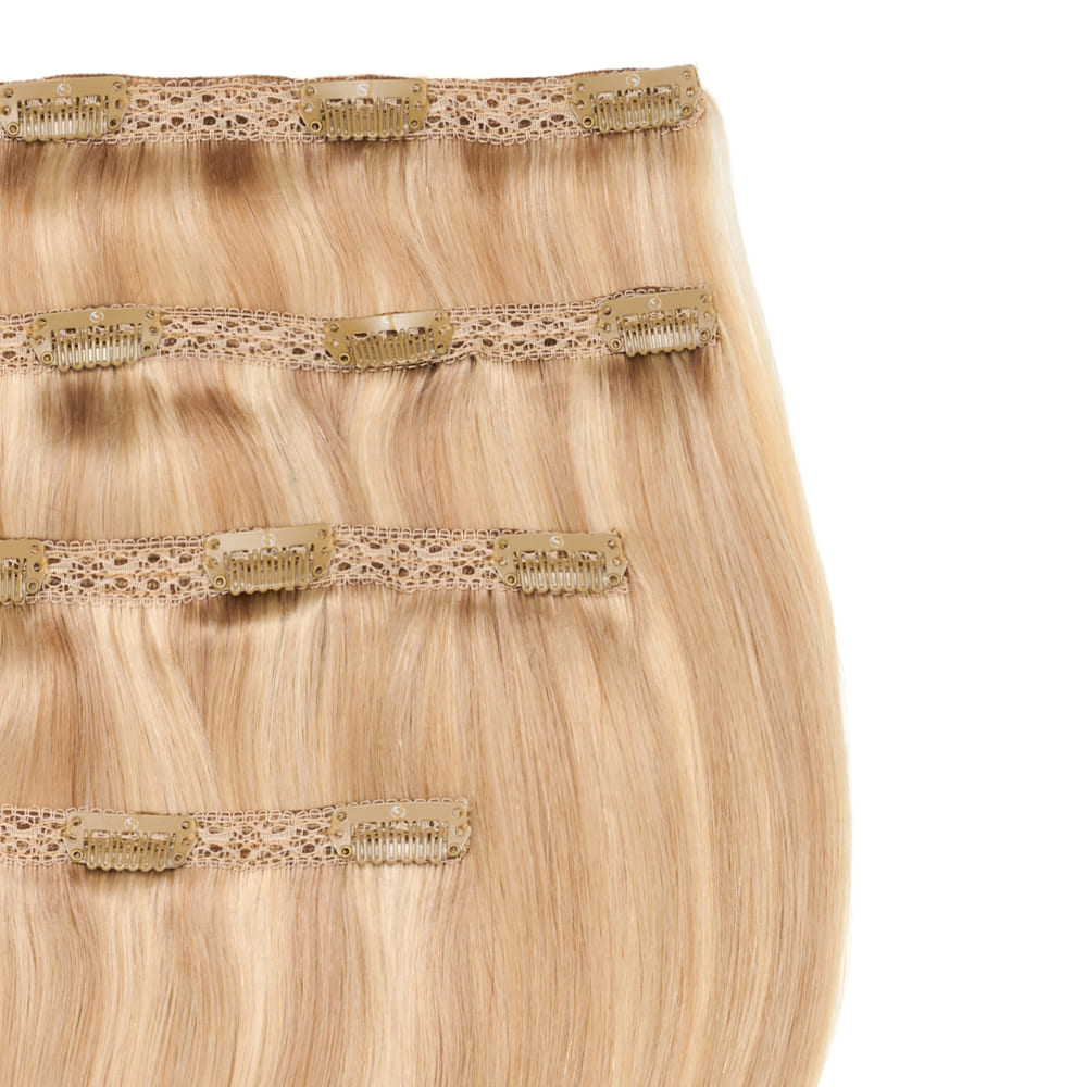 Stranded 20 Inch Lace Track 100% Human Hair Clip-in Extensions - Colour Mixed Blonde