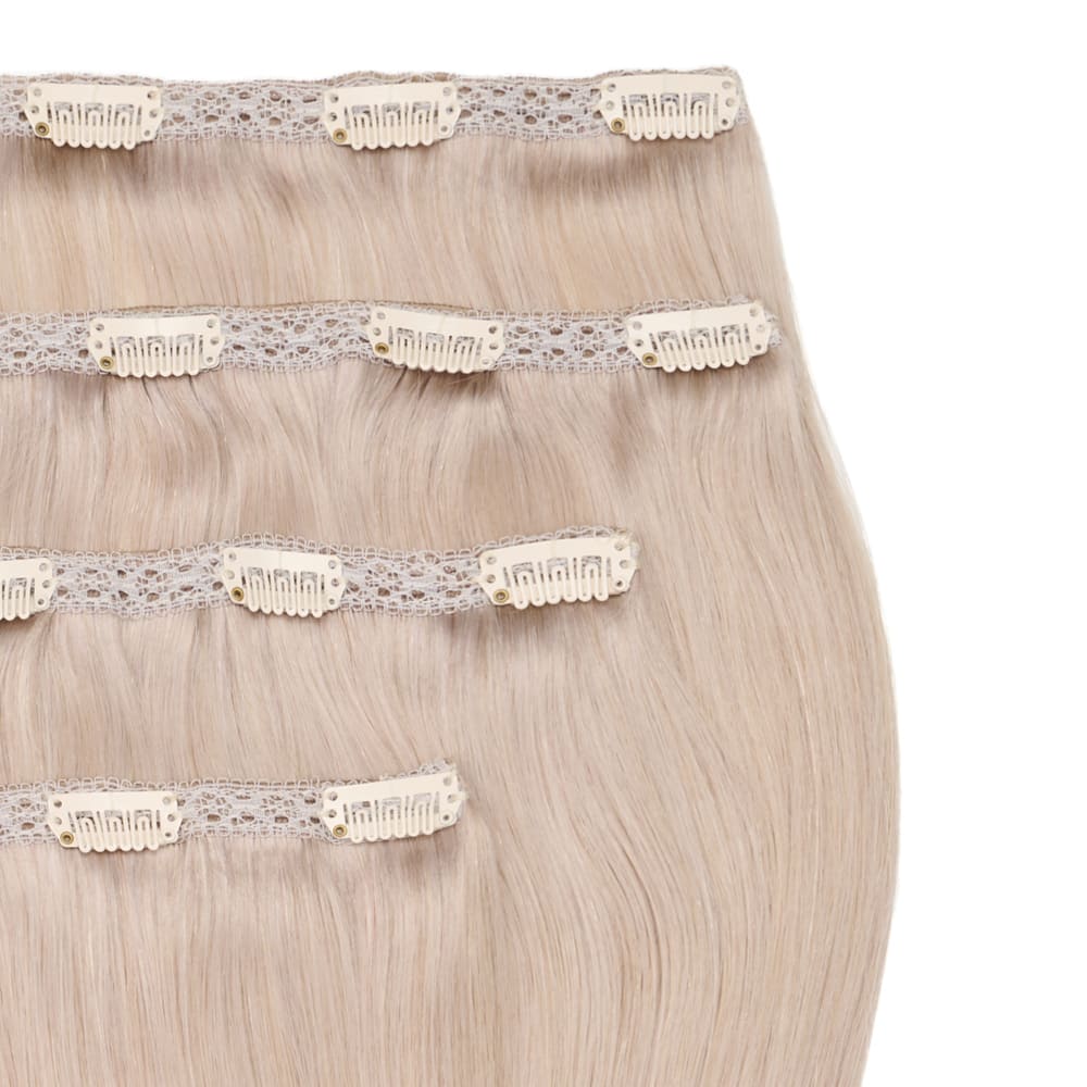 Stranded 20 Inch Lace Track 100% Human Hair Clip-in Extensions - Colour Grey