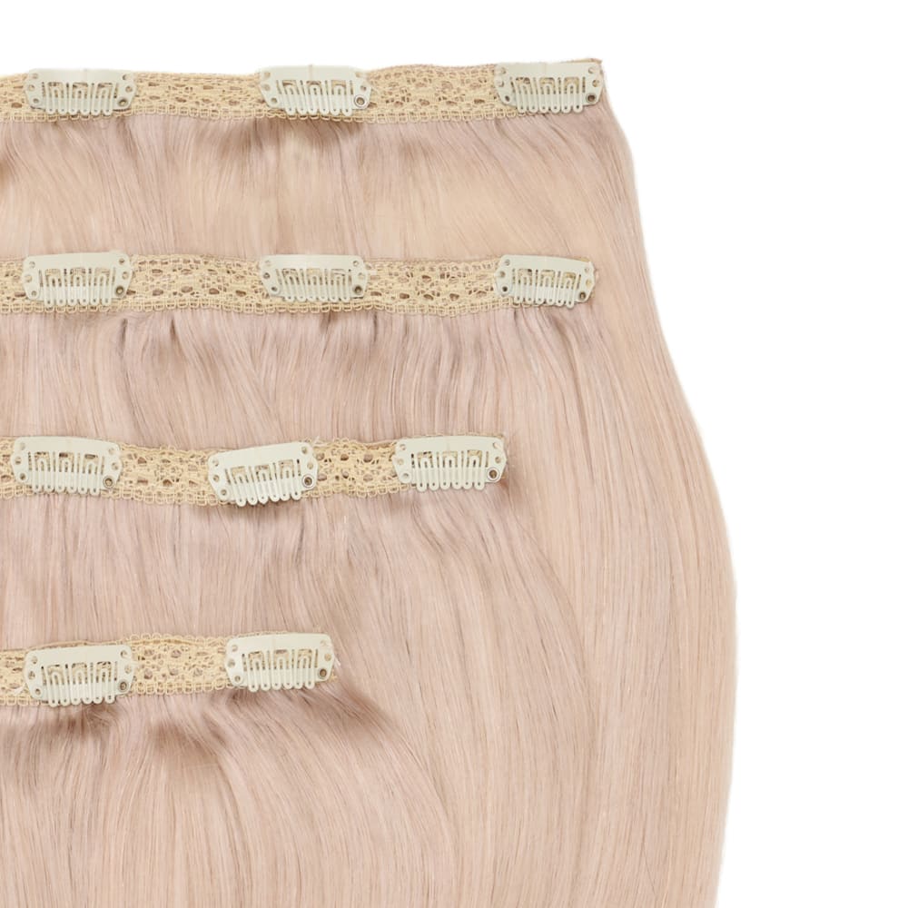 Stranded 20 Inch Lace Track 100% Human Hair Clip-in Extensions - Colour Ash Blonde