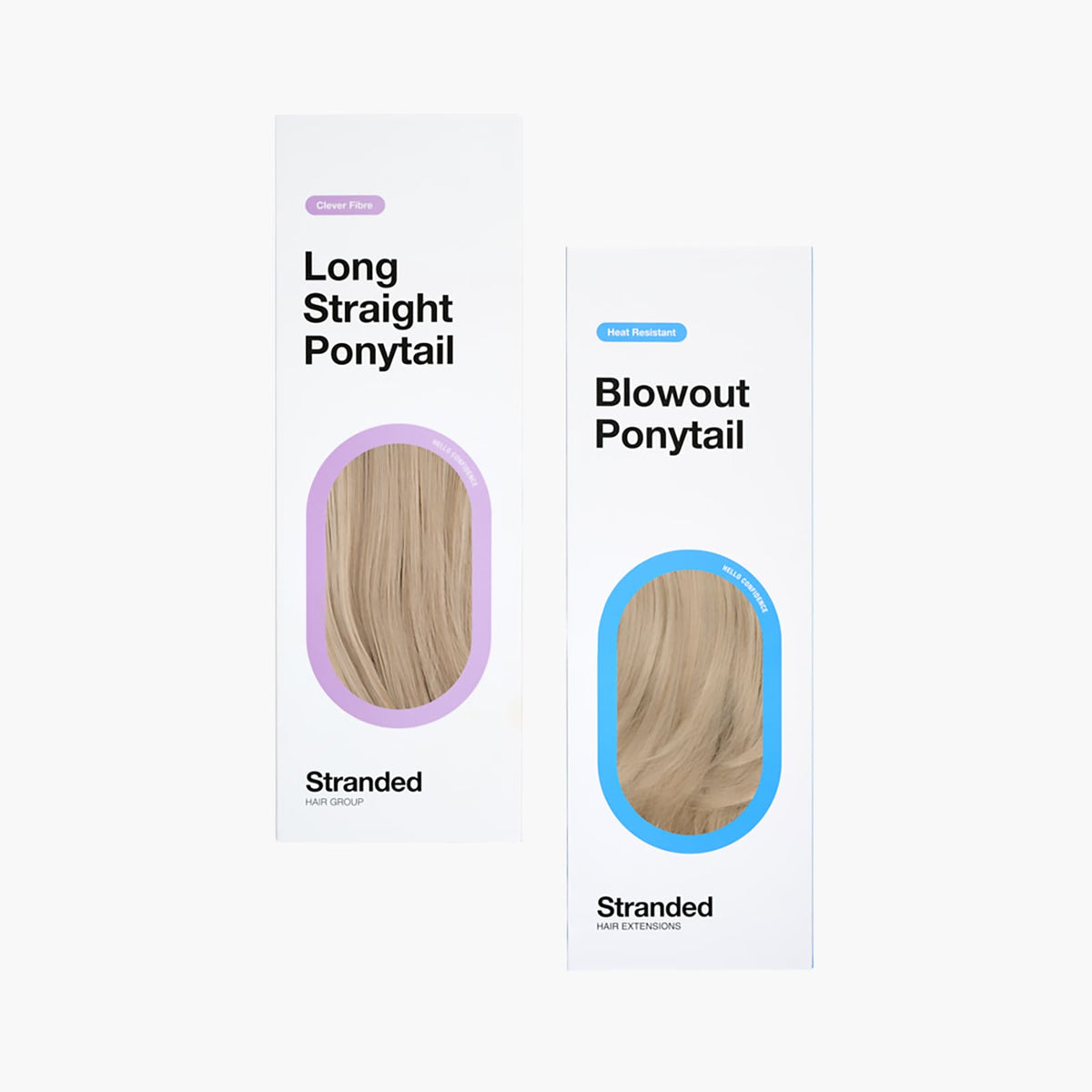 Stranded Long Pony Duo - Straight & Blowout in Ash Moon (#112)