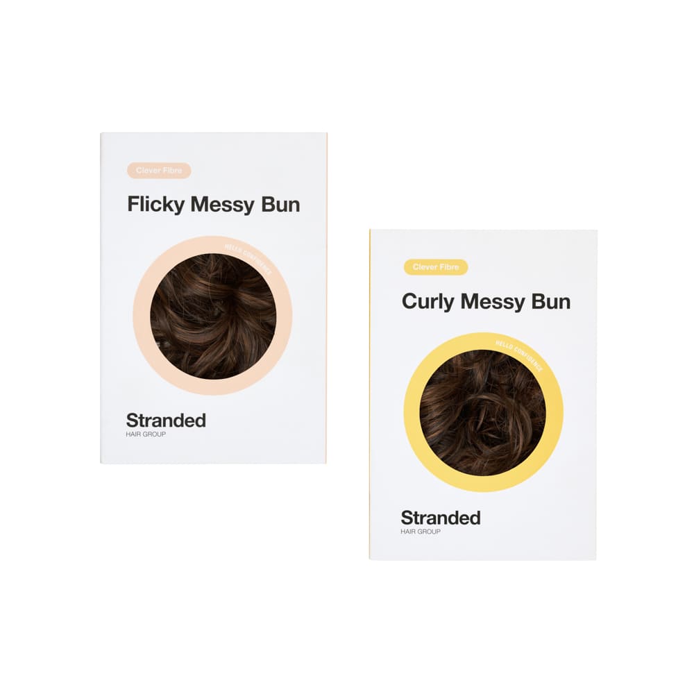 Buy 2 and Save - Messy Scrunchie Buns for everyday wear in colour Highlighted Brown