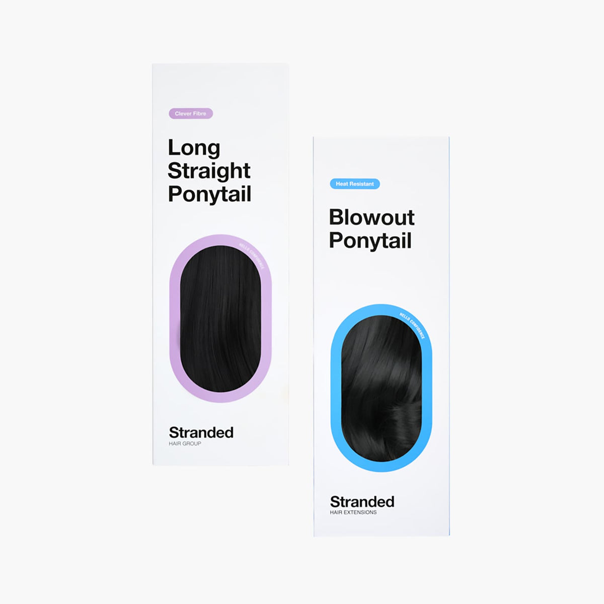 Stranded Long Pony Duo - Straight & Blowout in Black Magic (#1)
