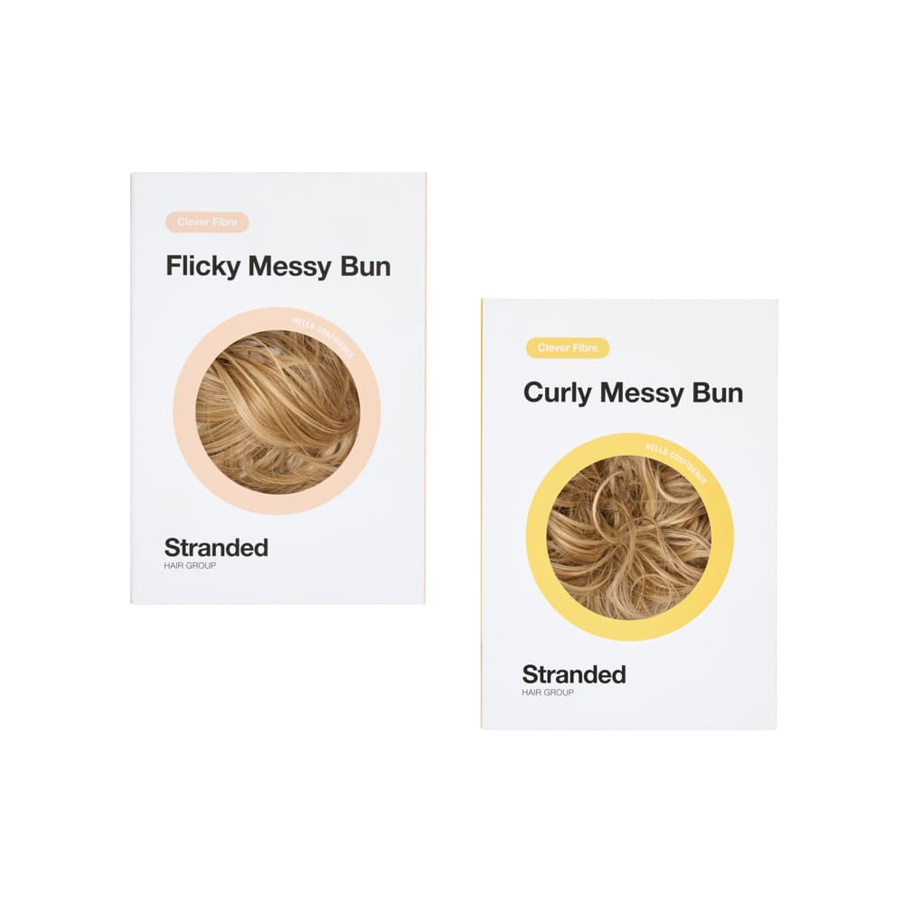Buy 2 and Save - Messy Scrunchie Buns for everyday wear in colour Medium Blonde