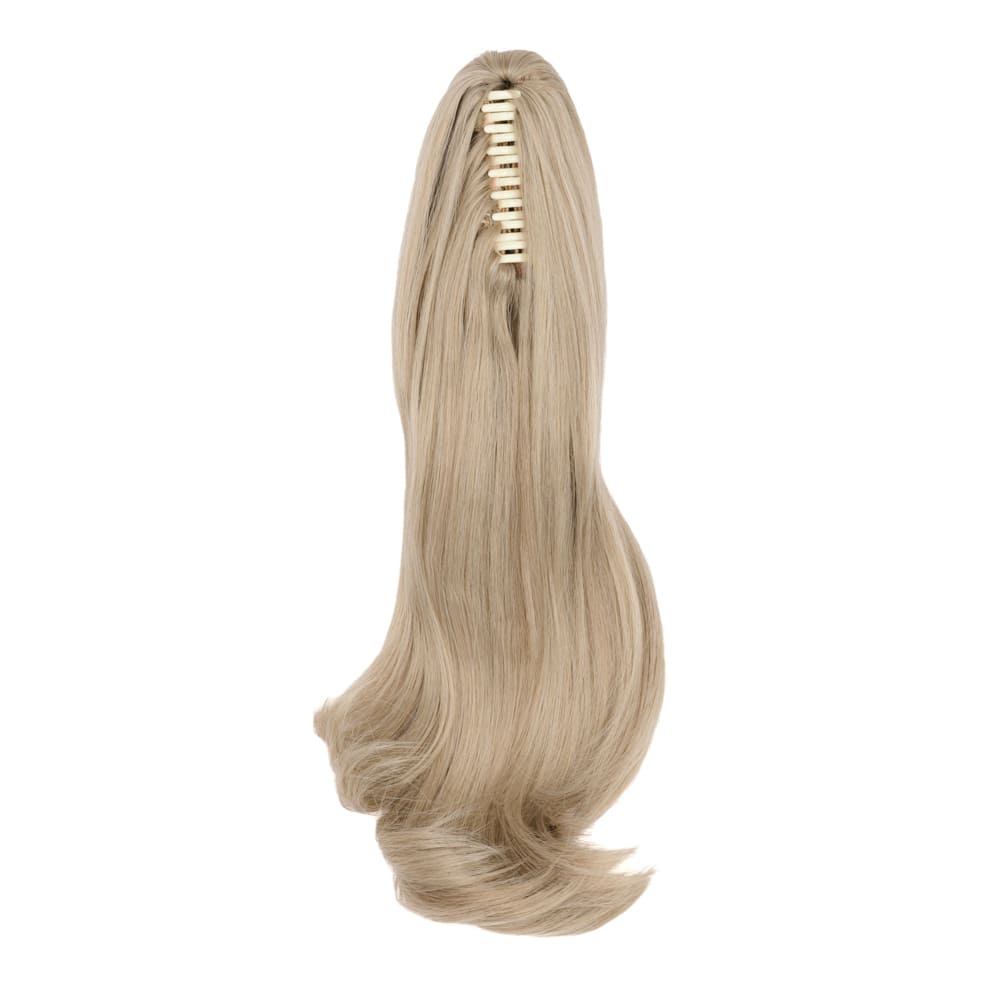 20 Inch Popular Natural Wave Claw Clip-in Ponytail Extension in colour Grey Blonde