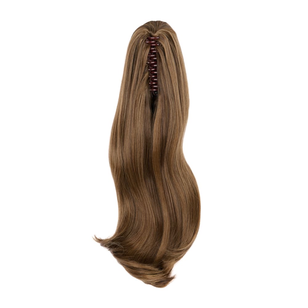 20 Inch Popular Natural Wave Claw Clip-in Ponytail Extension in colour Mixed Brown