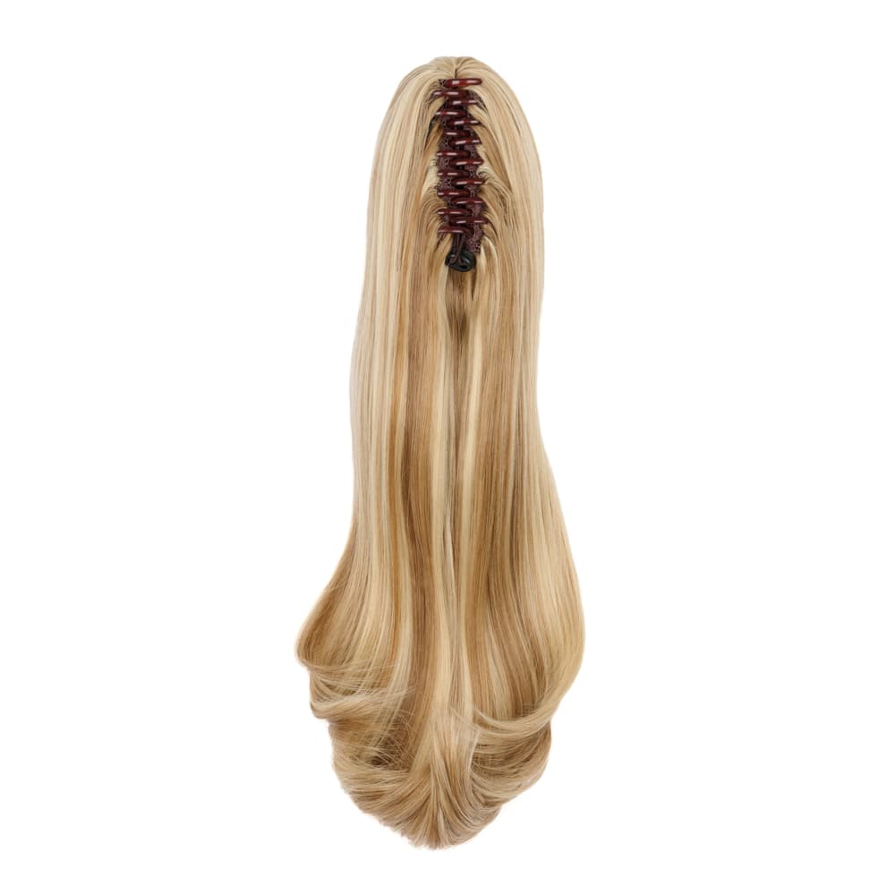 20 Inch Popular Natural Wave Claw Clip-in Ponytail Extension in colour Highlighted Blonde