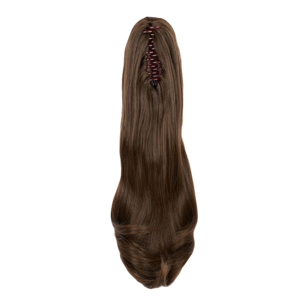 20 Inch Popular Natural Wave Claw Clip-in Ponytail Extension in colour Light Brown