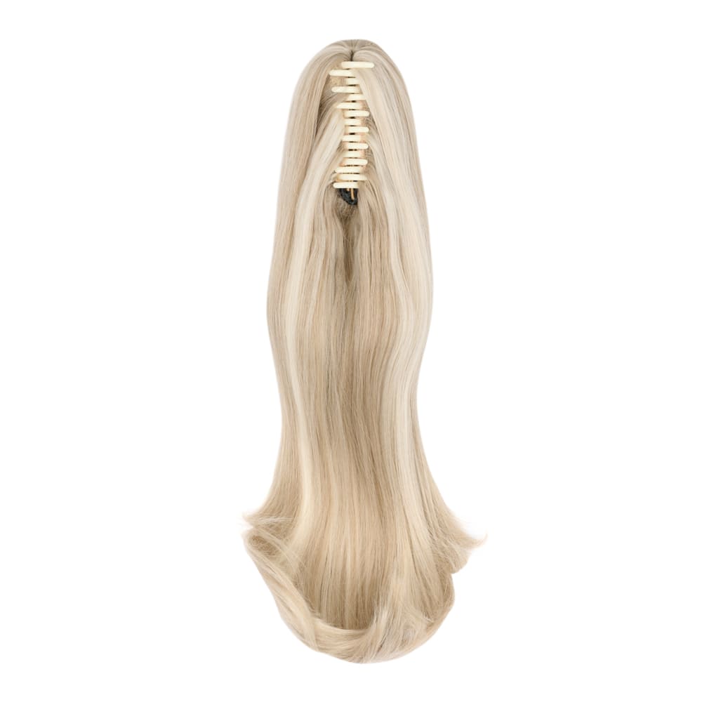 20 Inch Popular Natural Wave Claw Clip-in Ponytail Extension in colour Silver