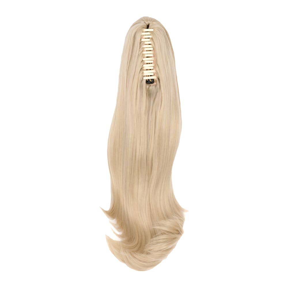 20 Inch Popular Natural Wave Claw Clip-in Ponytail Extension in colour Light Ash Blonde