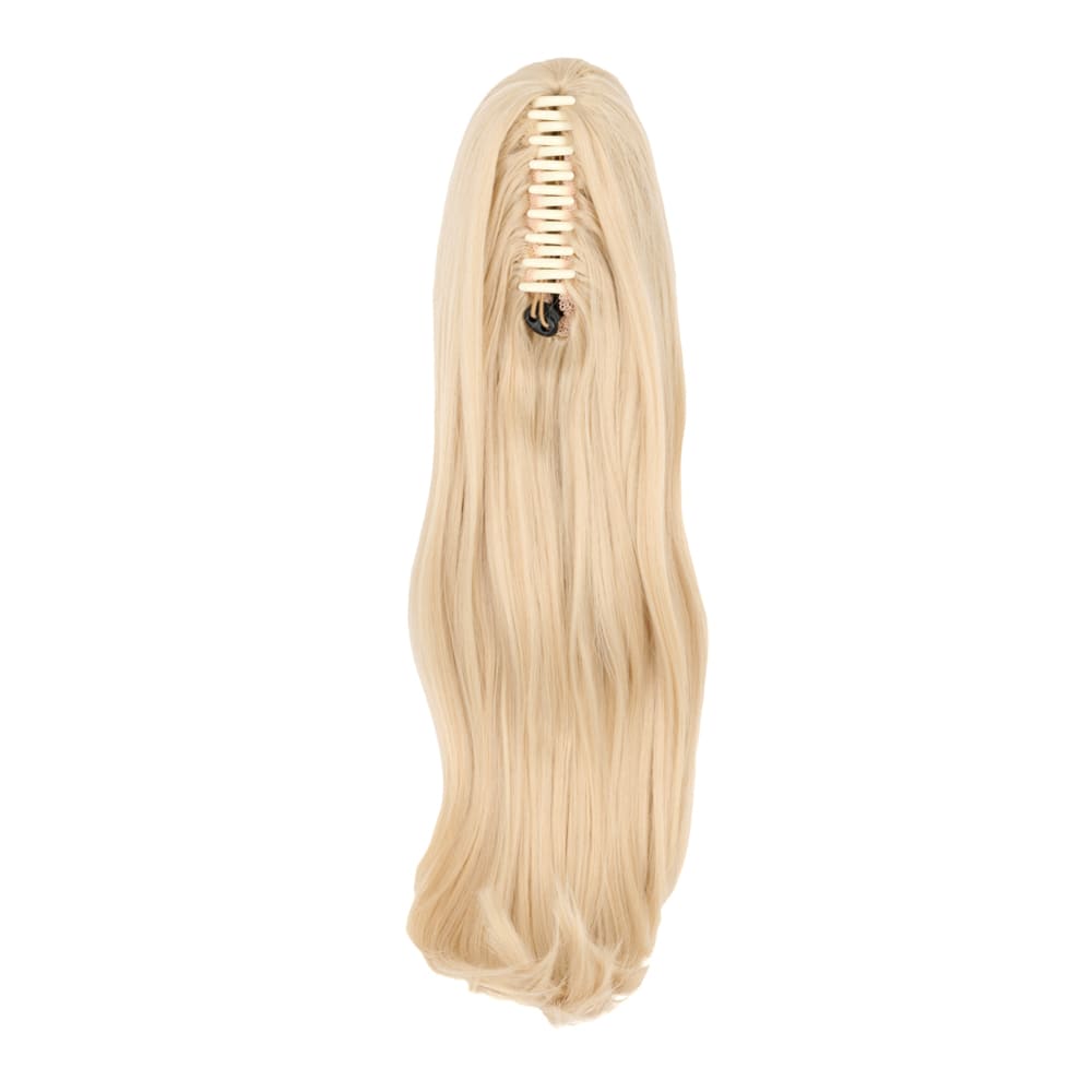 20 Inch Popular Natural Wave Claw Clip-in Ponytail Extension in colour Swedish Blonde