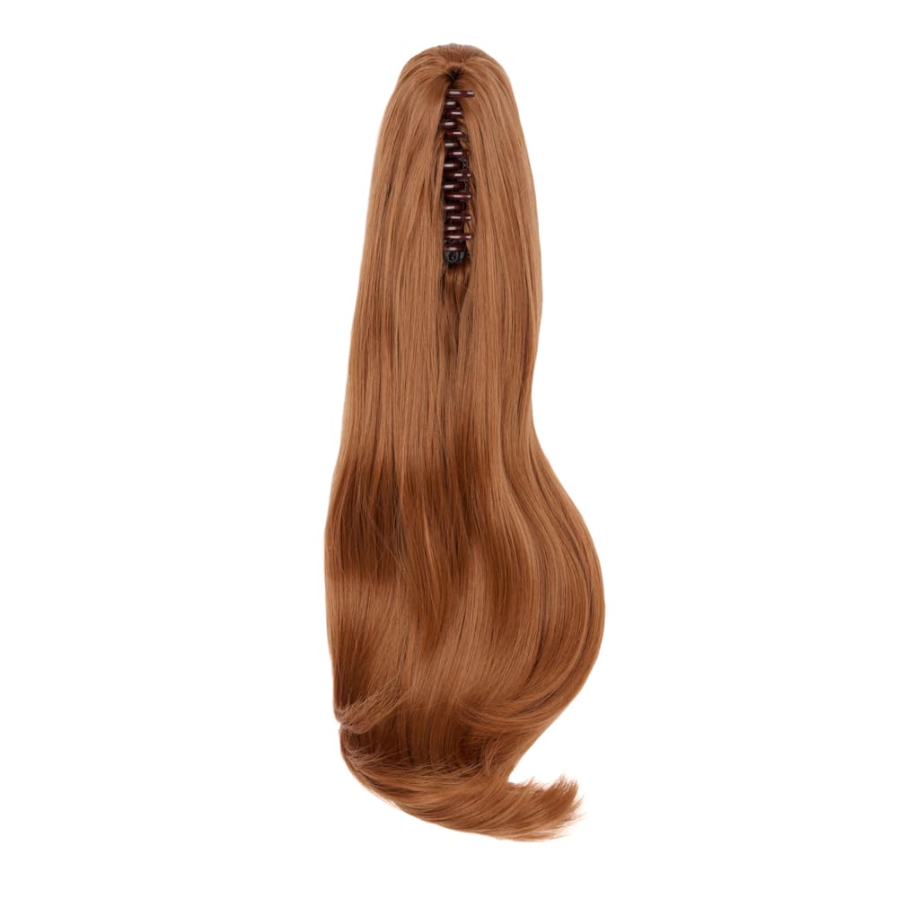 20 Inch Popular Natural Wave Claw Clip-in Ponytail Extension in colour Copper