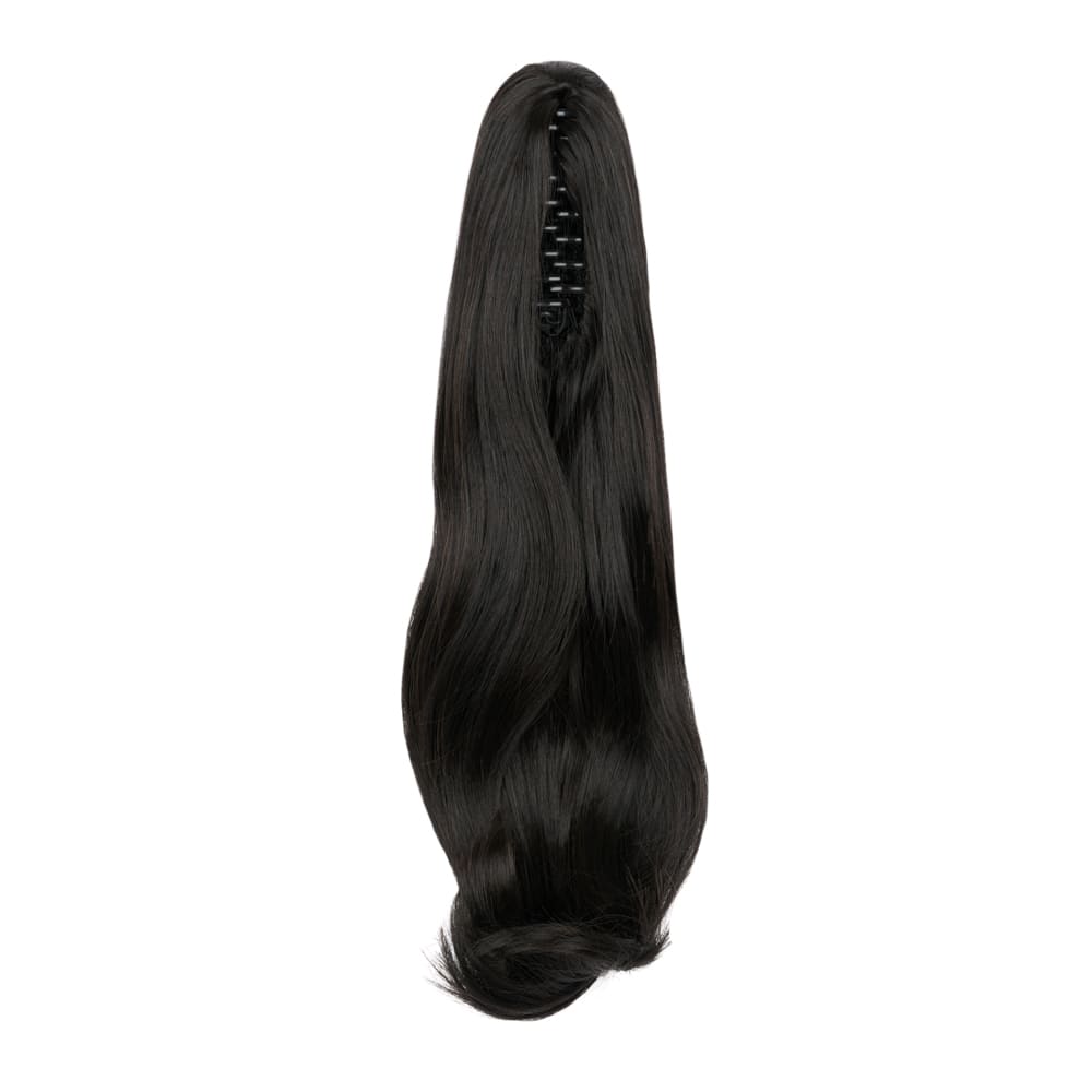 20 Inch Popular Natural Wave Claw Clip-in Ponytail Extension in colour Off Black