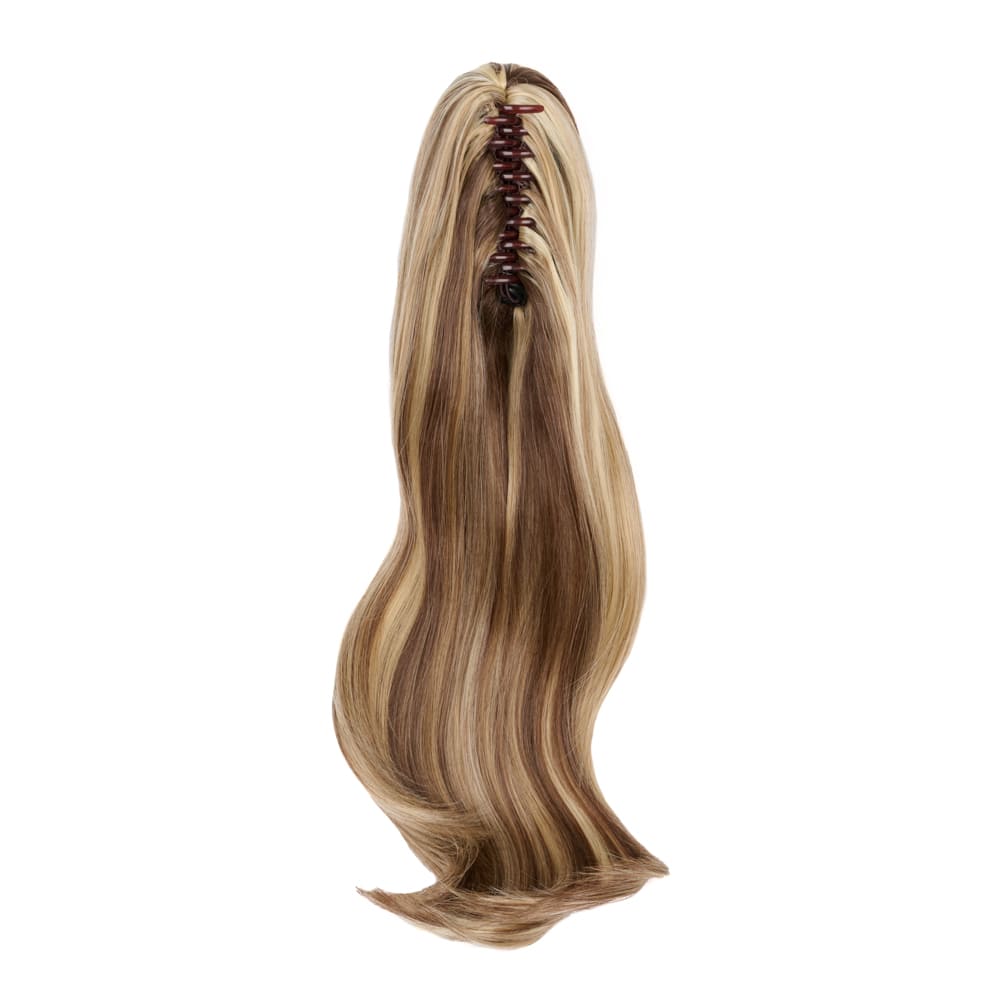 20 Inch Popular Natural Wave Claw Clip-in Ponytail Extension in colour Mixed Blonde and Brunette