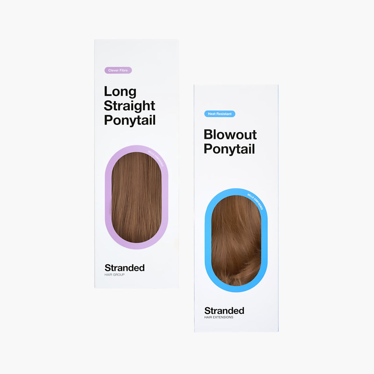 Stranded Long Pony Duo - Straight & Blowout in Caramel Cosmos (#5)