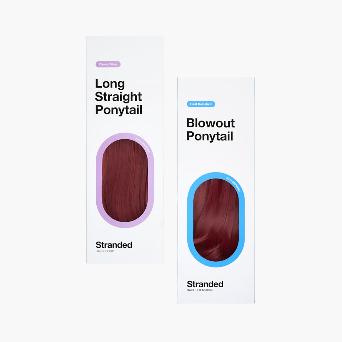 Stranded Long Pony Duo - Straight & Blowout in Cherry Blossom (#118)