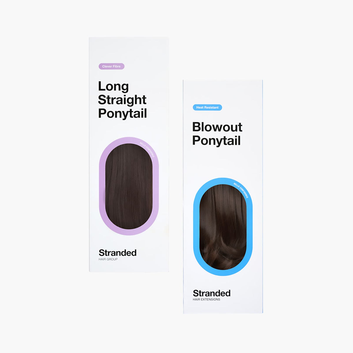 Stranded Long Pony Duo - Straight & Blowout in Chocolate Dahlia (#4)