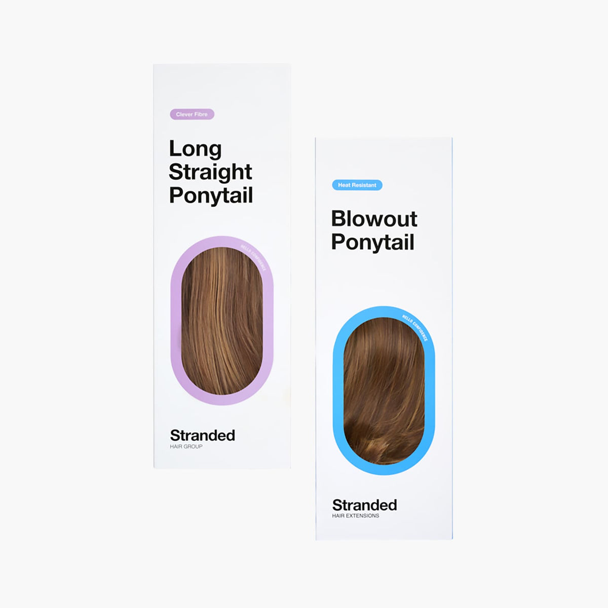 Stranded Long Pony Duo - Straight & Blowout in Coral Bells (#4/27)