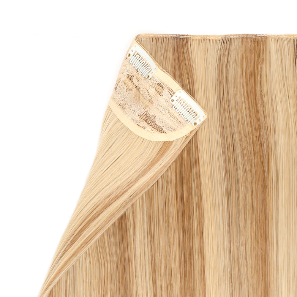 Stranded 20 Inch One Piece Straight Detailed Clip-in Section - Colour Medium Blonde