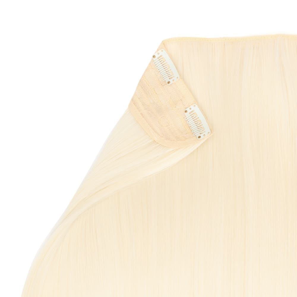 Stranded 20 Inch One Piece Straight Detailed Clip-in Section - Colour Platinum Blonde