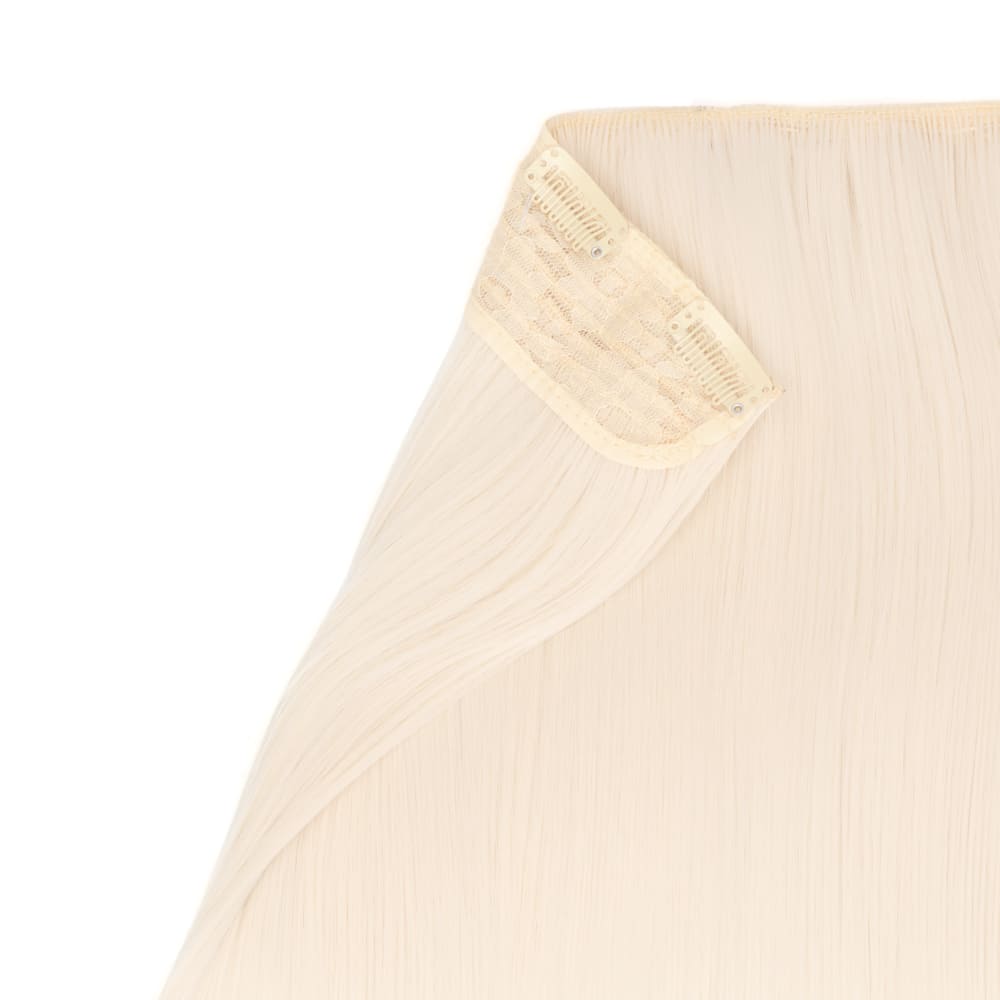 Stranded 20 Inch One Piece Straight Detailed Clip-in Section - Colour White Blonde