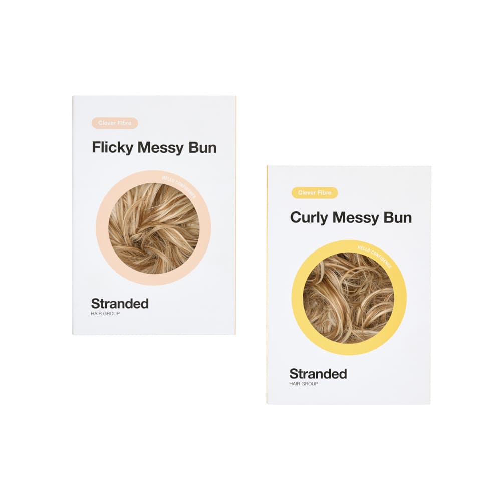 Buy 2 and Save - Messy Scrunchie Buns for everyday wear in colour Highlighted Blonde